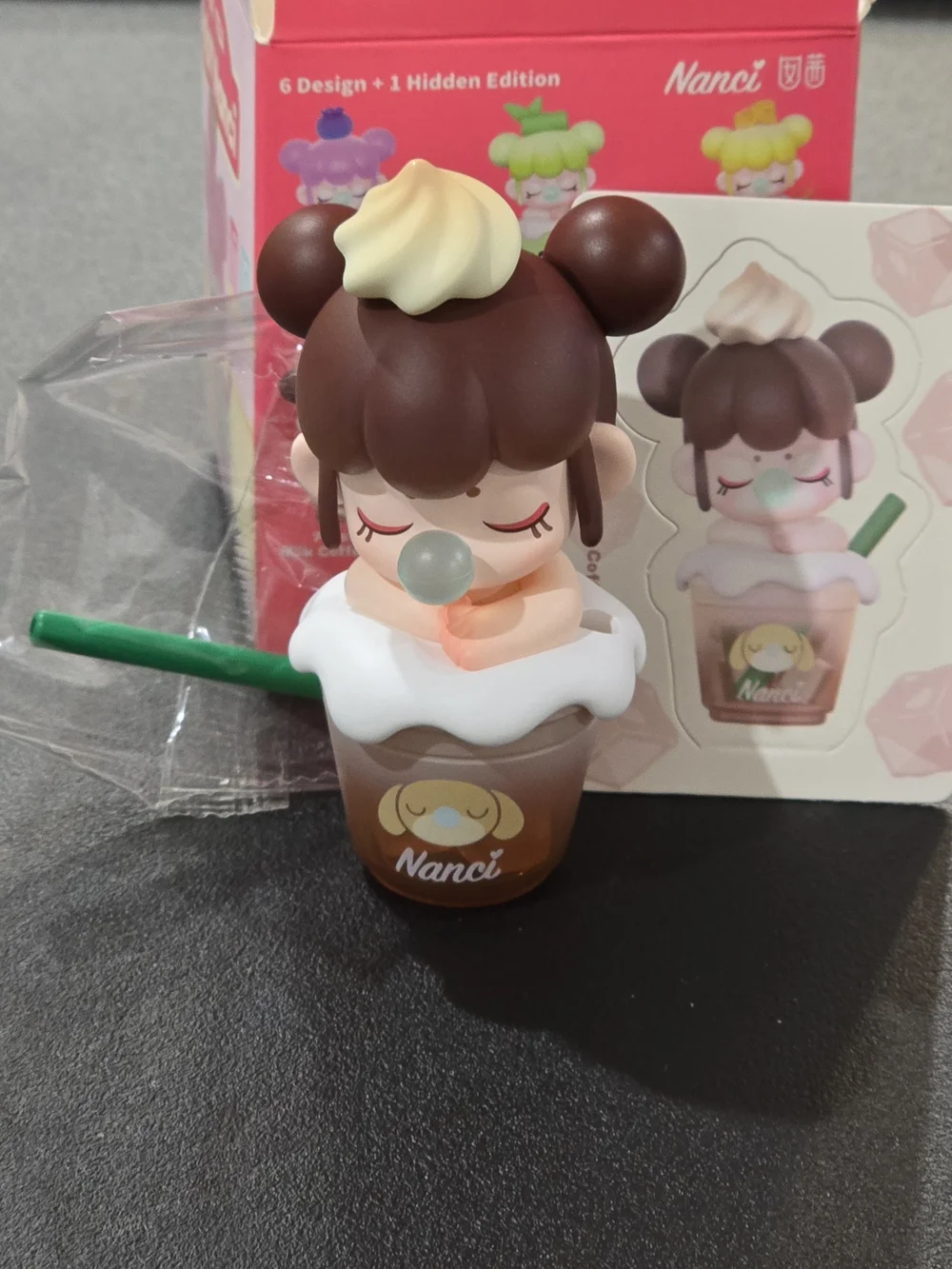 Baby Nanci Milk Tea with Glow in the Dark Ice Cubes Frosty Milk Coffee